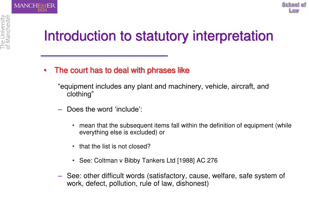 PPT “Statutory interpretation” PowerPoint Presentation, free download
