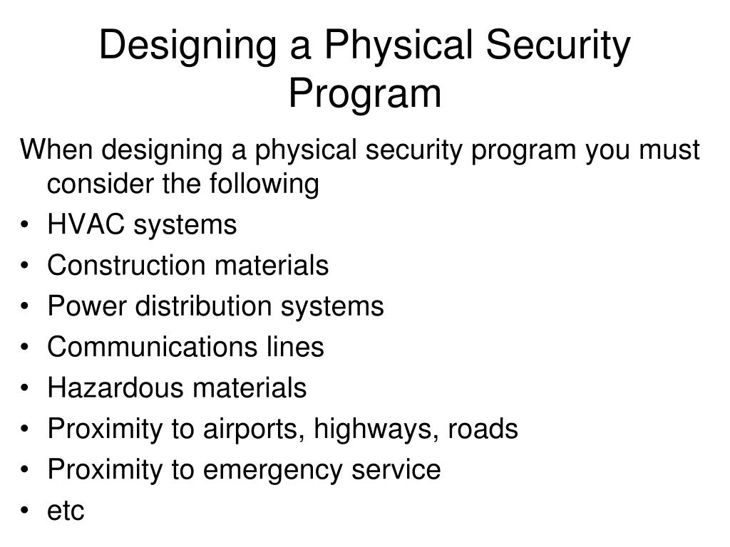 PPT Chapter 6 Physical and Environmental Security PowerPoint