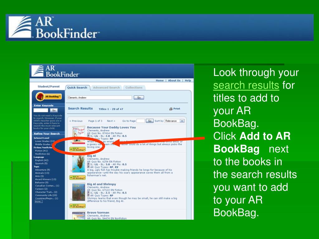 Ar Book Finder Advanced Search Using Ar Bookfinder Youtube He's