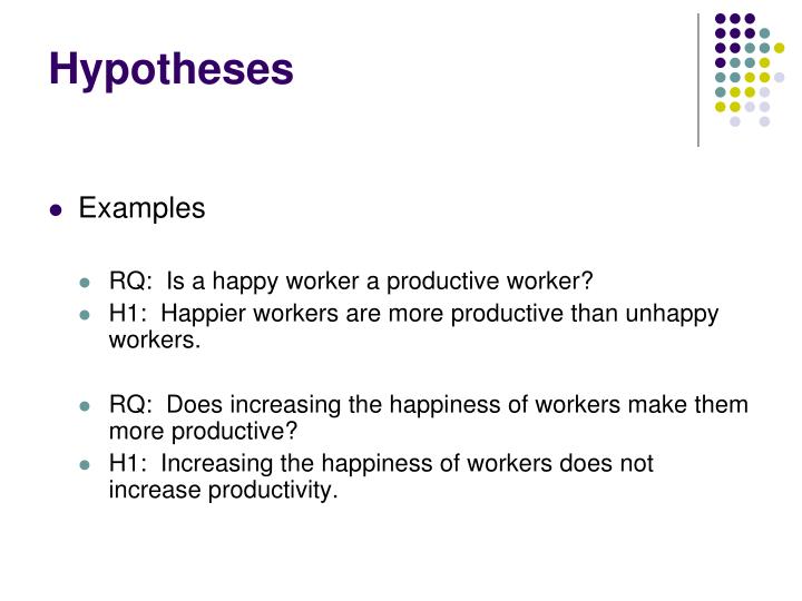 PPT Research Questions & Hypotheses PowerPoint Presentation ID1779582