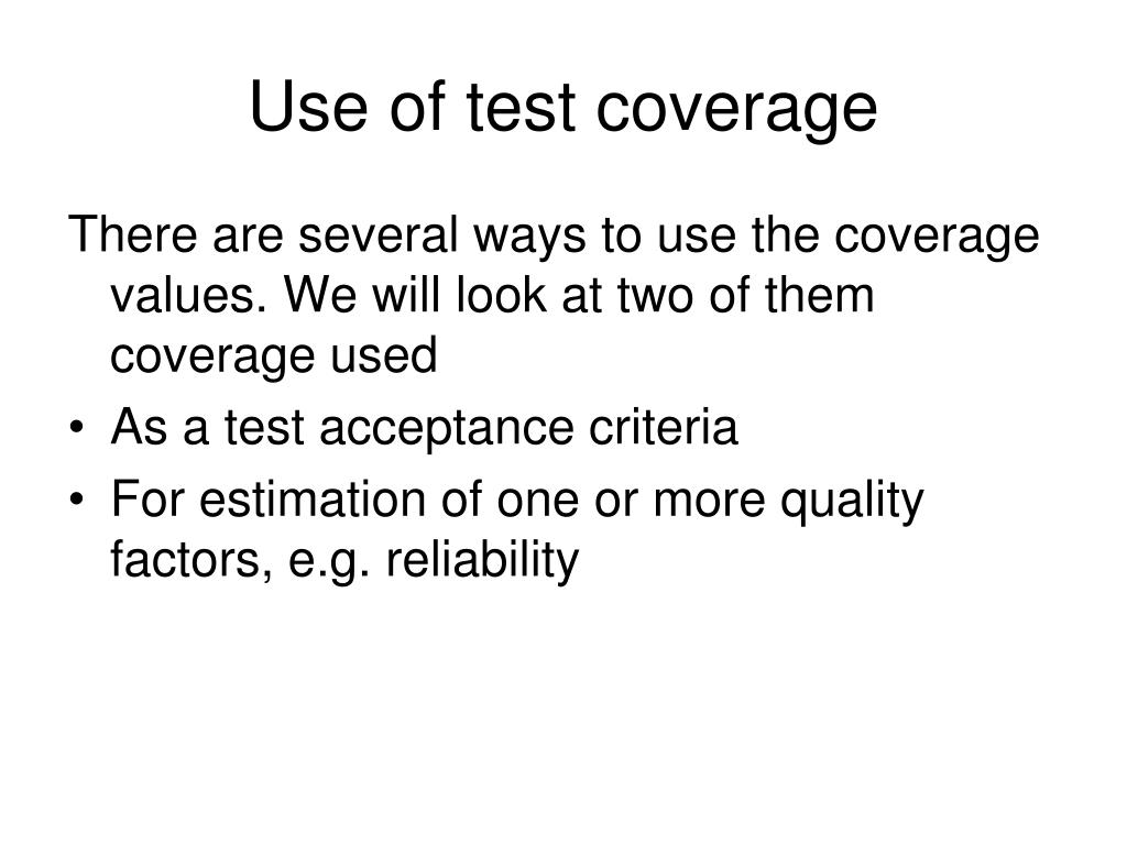 PPT Test coverage PowerPoint Presentation, free download ID1779643
