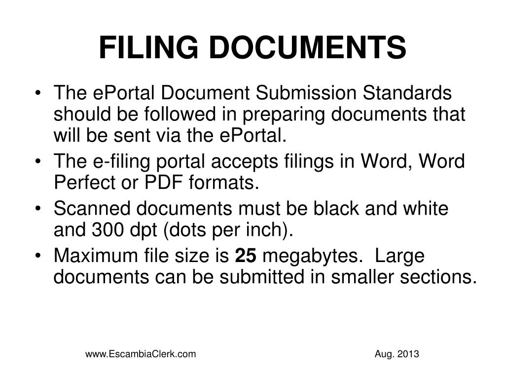 PPT EFiling Rules and Procedures PowerPoint Presentation, free