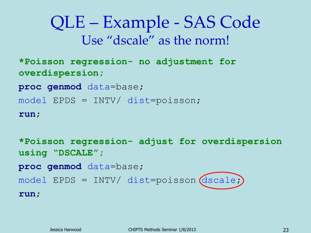 PPT Analysis of Overdispersed Data in SAS PowerPoint Presentation