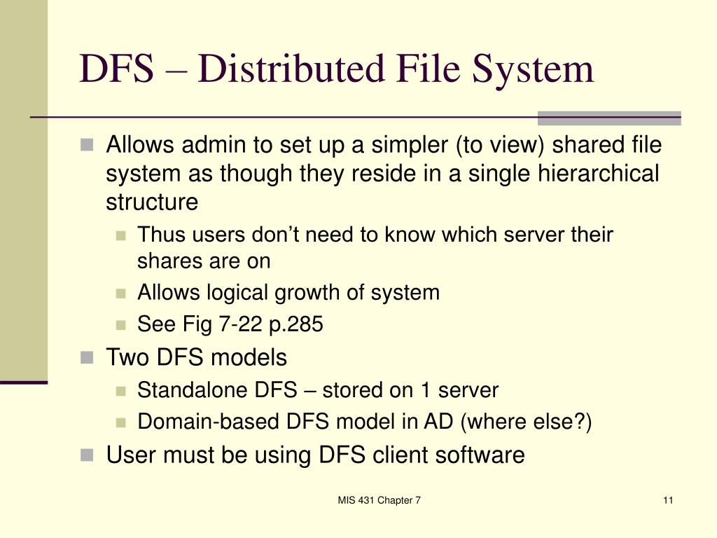 PPT Ch. 7 Advanced File Management System PowerPoint Presentation