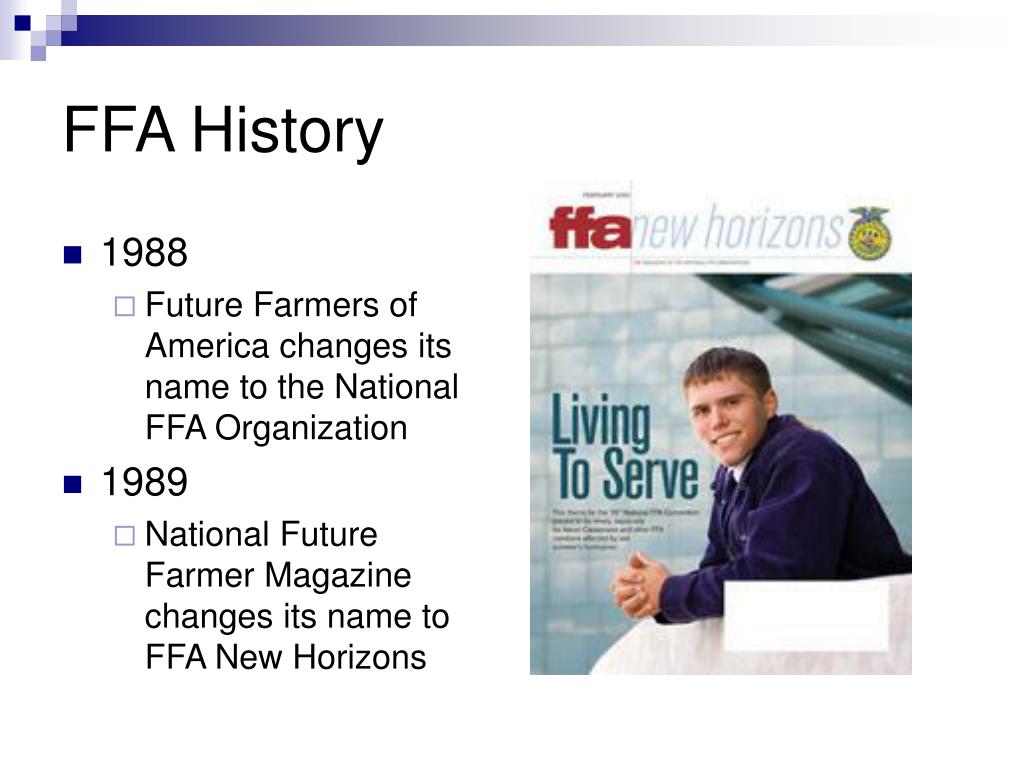 What Did The Future Farmers Of America Change Its Name To Farmer Foto