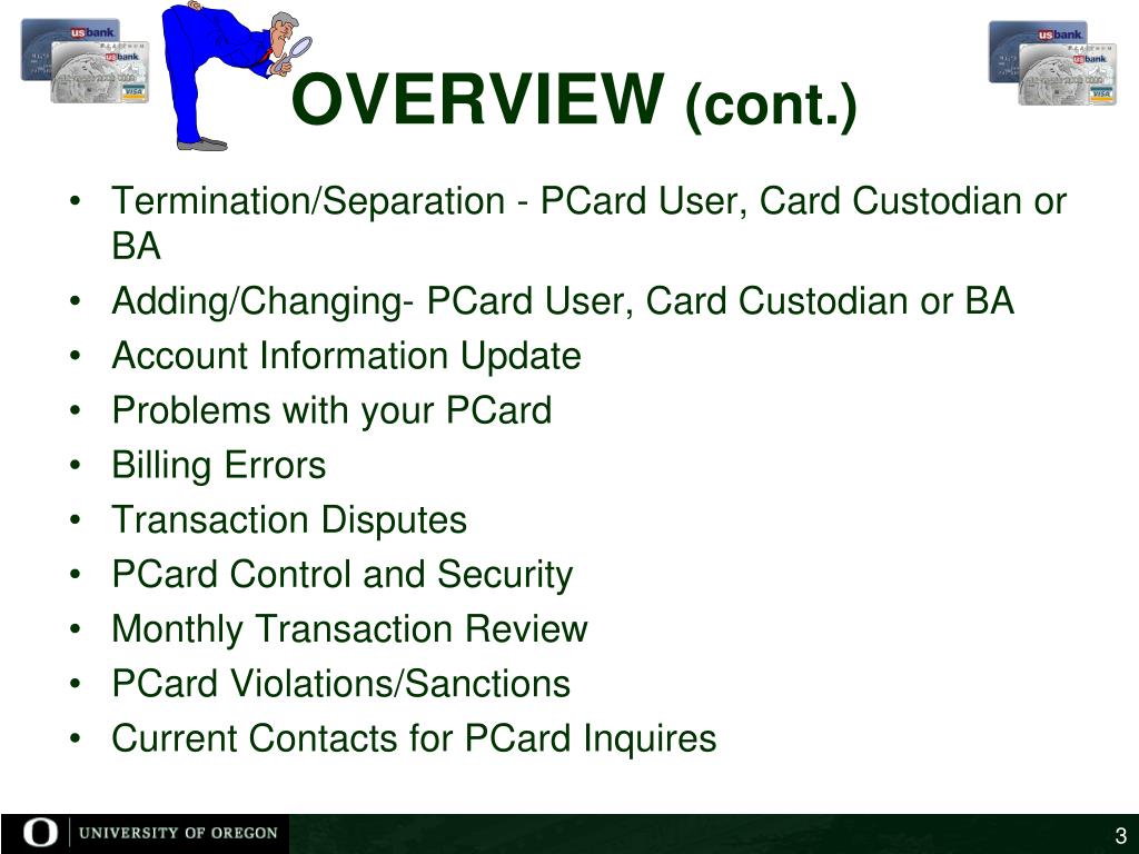 PPT UO Procurement Card (PCard) Policy and Procedures Training PowerPoint Presentation ID
