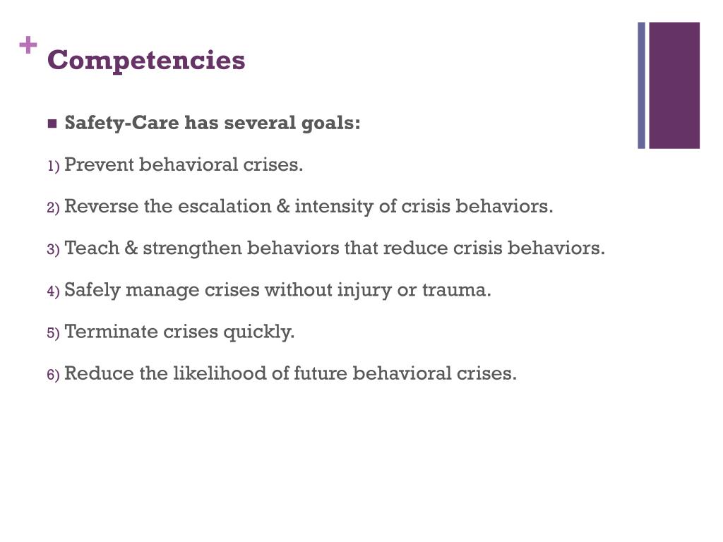 PPT Evaluation of the SafetyCare TM Behavioral Crisis Prevention