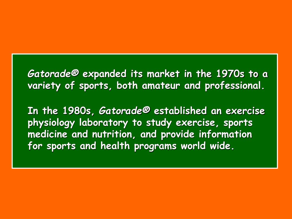 PPT Target Audience A Look at Gatorade® PowerPoint Presentation ID