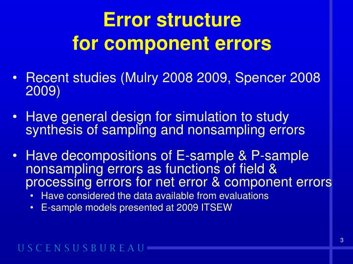 PPT The Structure of Error Components in 2010 Census Coverage Error