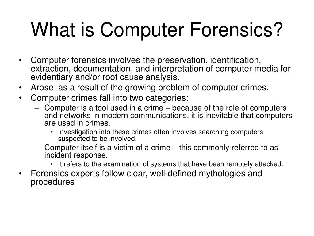 PPT What is Computer Forensics? PowerPoint Presentation, free