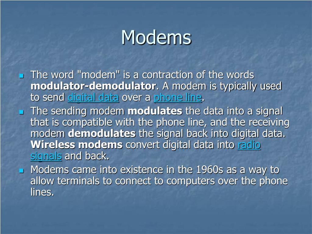 PPT The Origin of Modems PowerPoint Presentation, free download ID