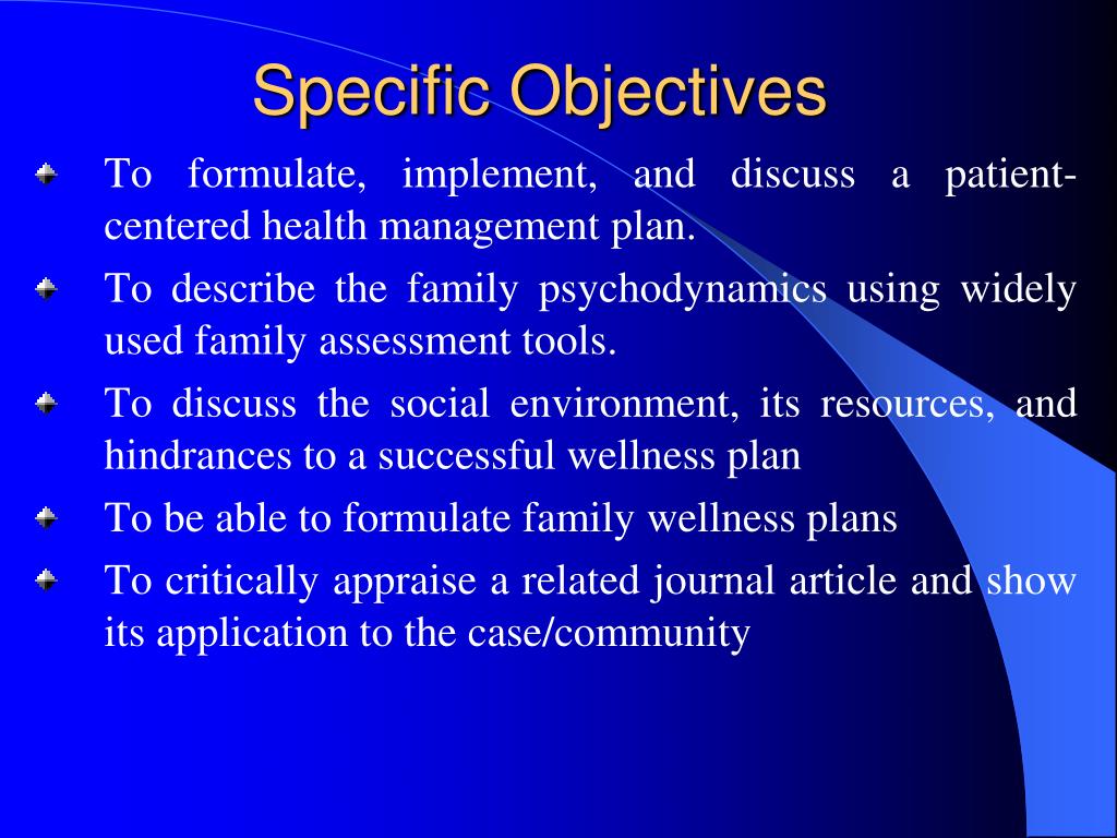 PPT Orientation on Family Assessment Family Wellness Planning
