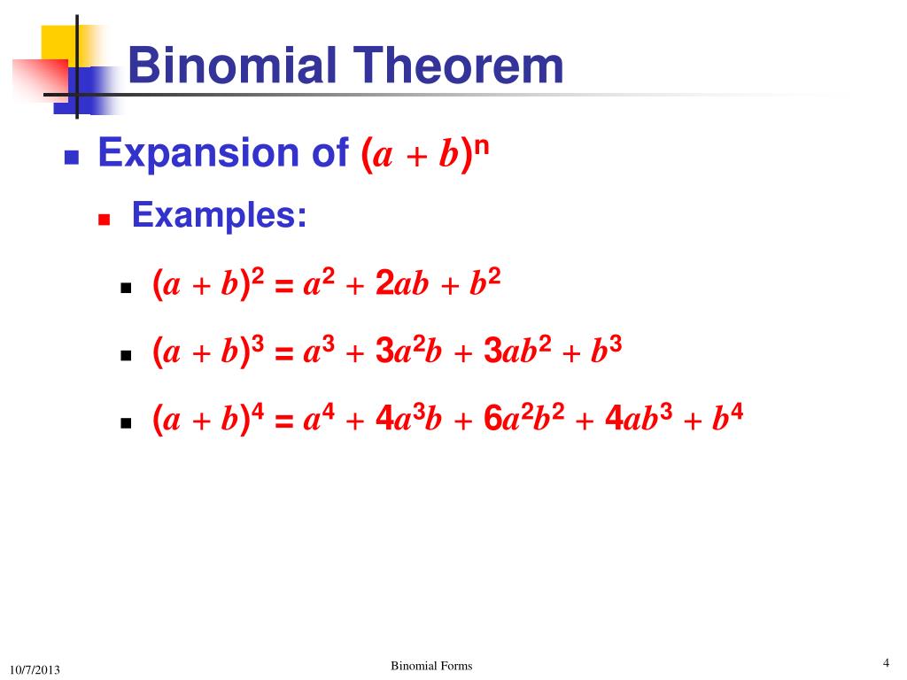PPT Binomial Forms PowerPoint Presentation, free download ID1803196