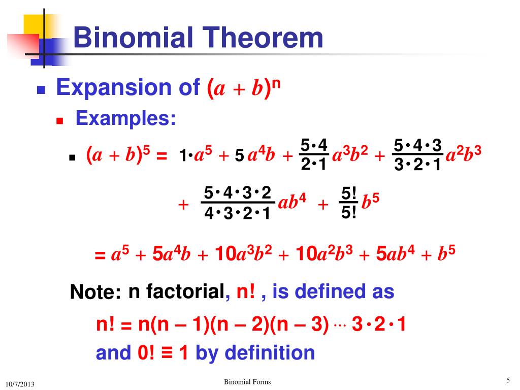 PPT Binomial Forms PowerPoint Presentation, free download ID1803196