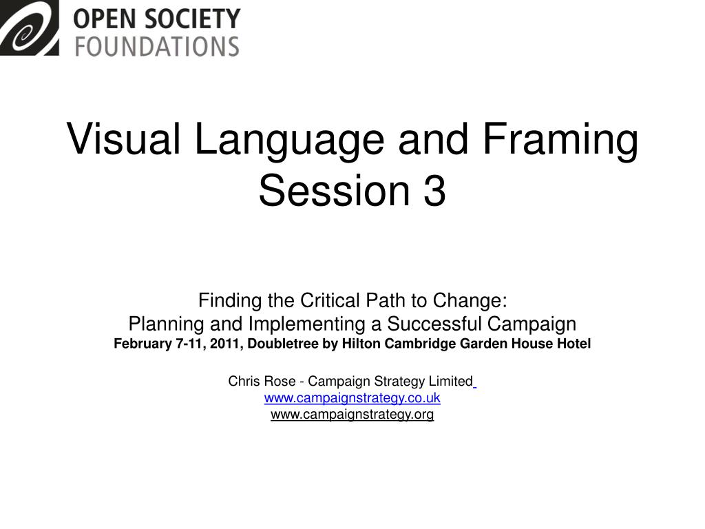 PPT Visual Language and Framing Session 3 PowerPoint Presentation