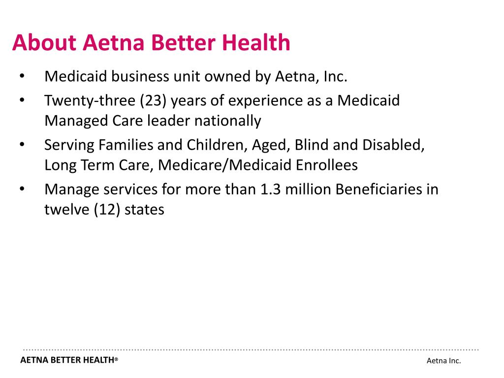 PPT About Aetna Better Health PowerPoint Presentation, free download