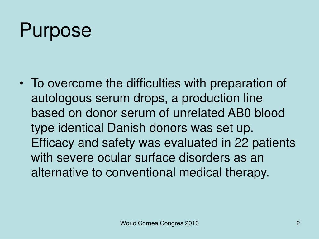 PPT Readymade allogenic serum eye drops for severe dry eye disease