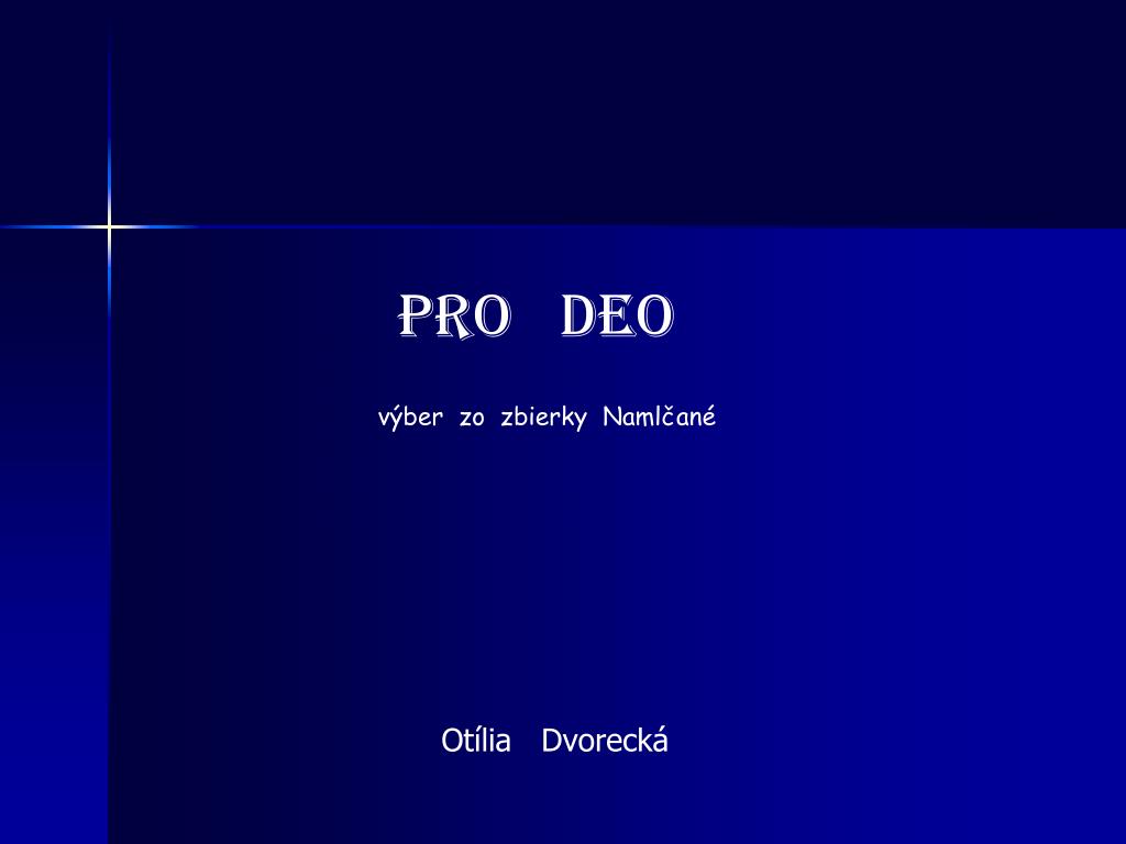 PPT PRO DEO PowerPoint Presentation, free download ID1811340