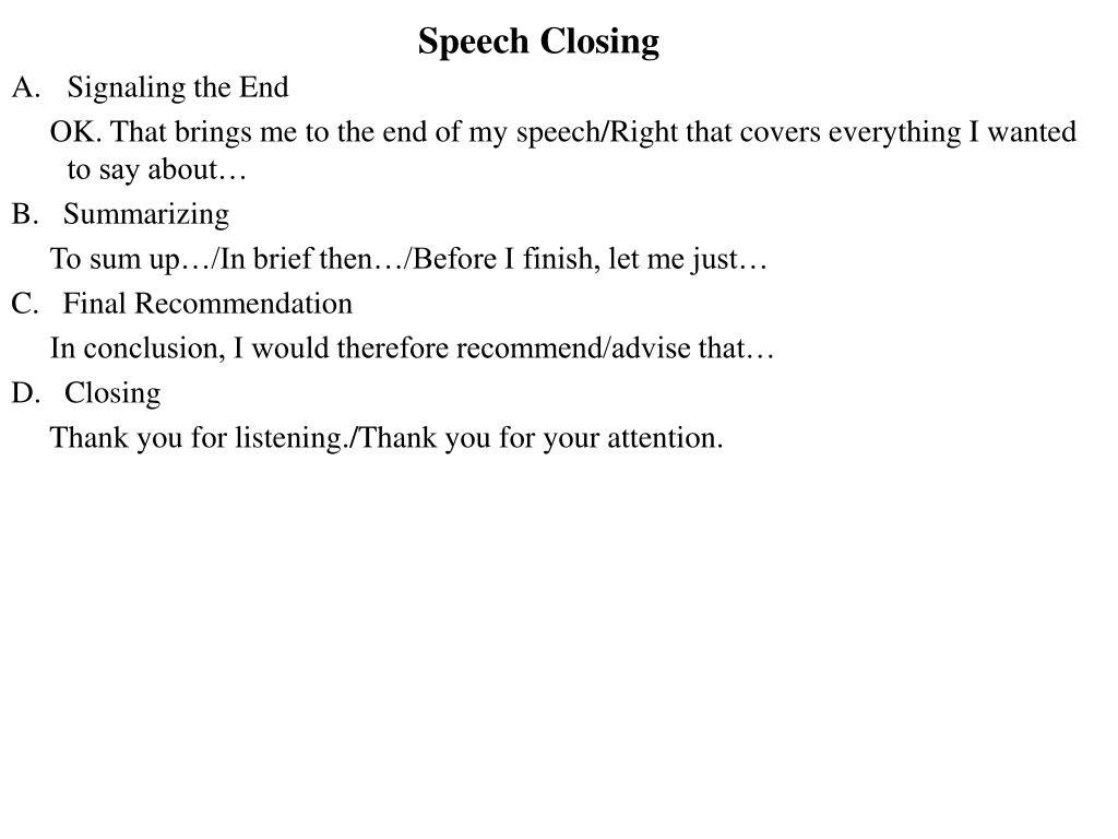 PPT Speech Closing PowerPoint Presentation, free download ID1812421