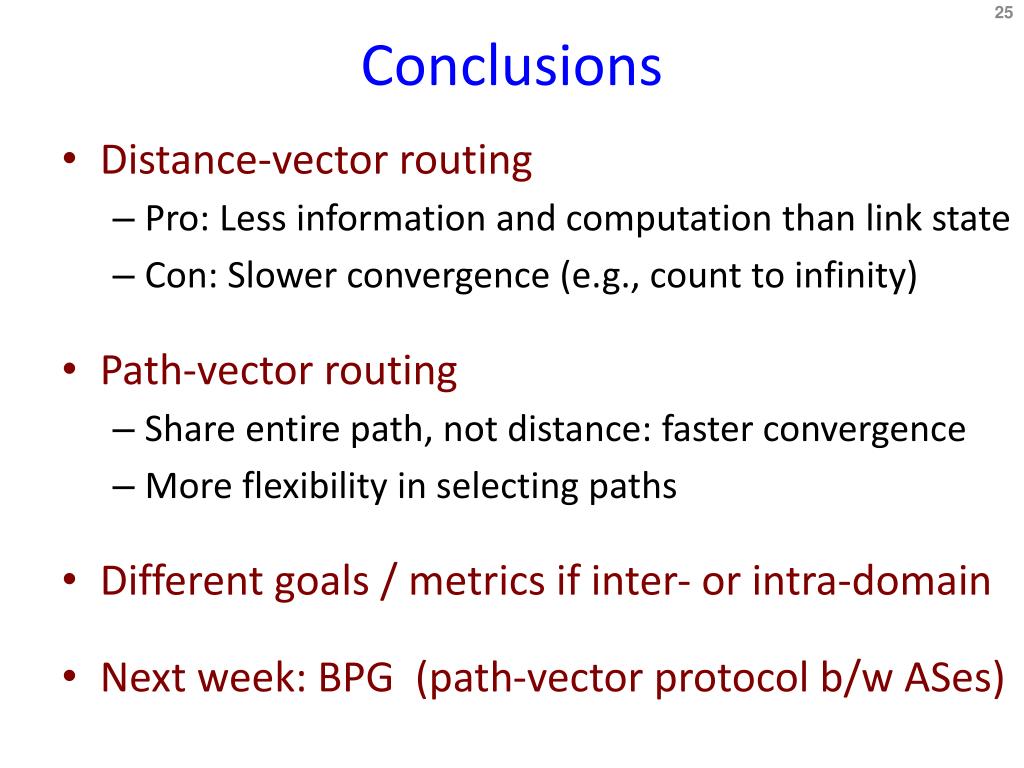 PPT DistanceVector and PathVector Routing Sections 4.2.2., 4.3.2, 4
