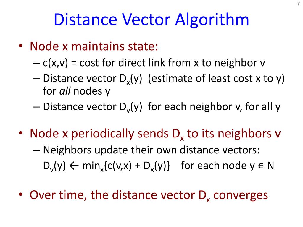 PPT DistanceVector and PathVector Routing Sections 4.2.2., 4.3.2, 4