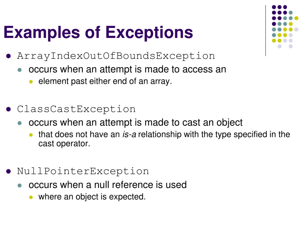PPT Exceptions in Java PowerPoint Presentation, free download ID