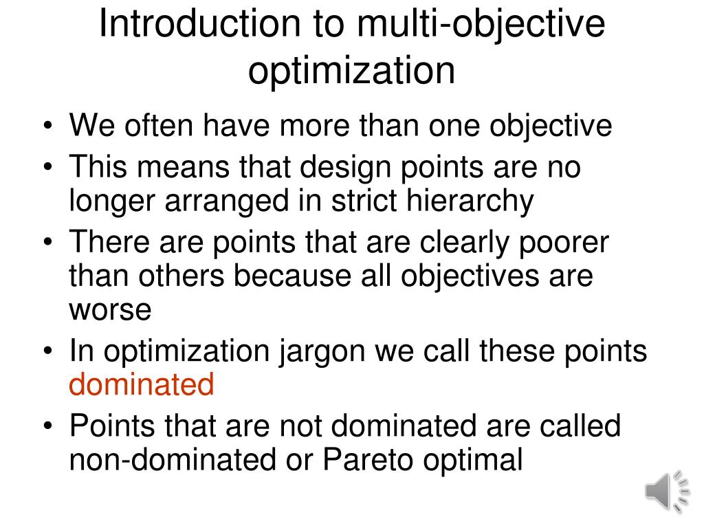 PPT Introduction to multiobjective optimization PowerPoint