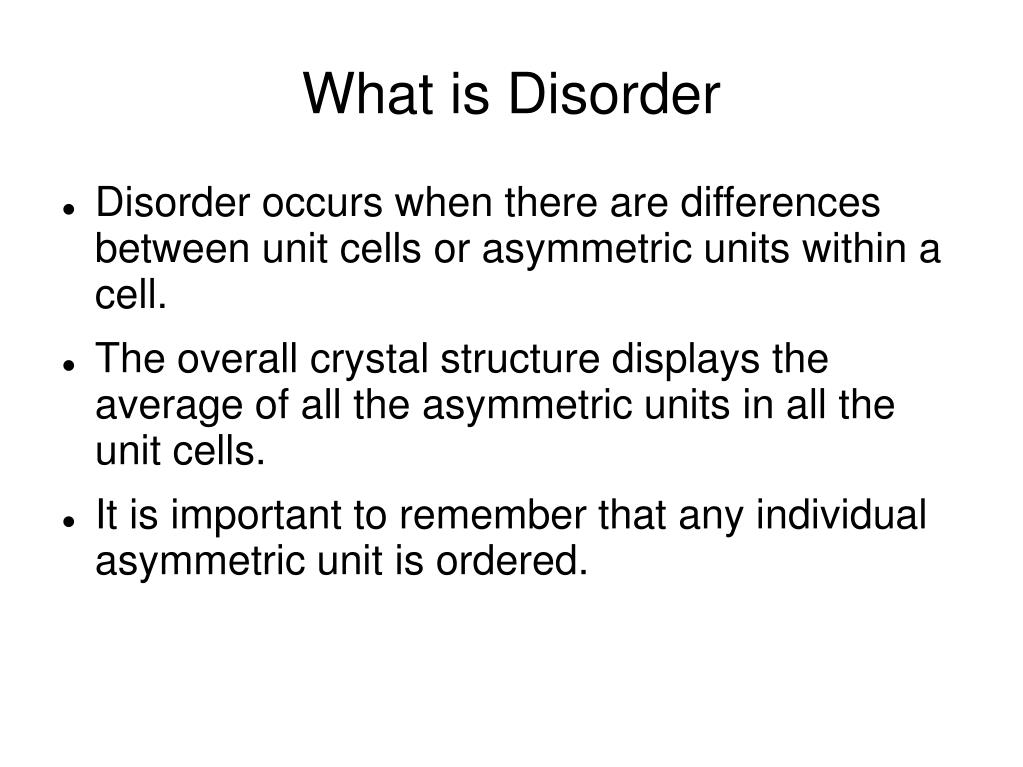 PPT Disorder PowerPoint Presentation, free download ID1821569