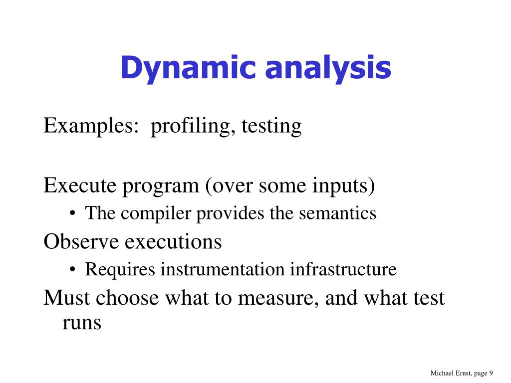 PPT Static and dynamic analysis synergy and duality PowerPoint