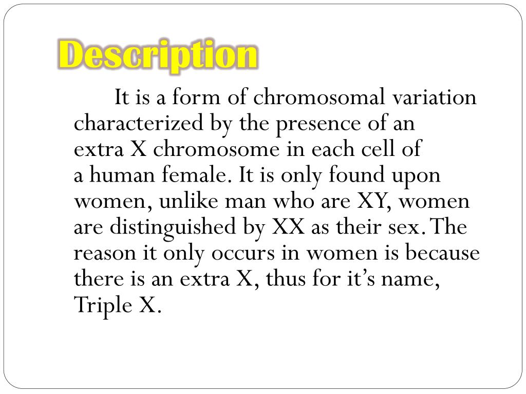 PPT Triple X Syndrome PowerPoint Presentation, free download ID1821984