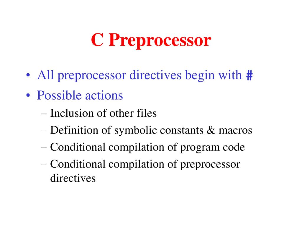 PPT C Preprocessor PowerPoint Presentation, free download ID1823496