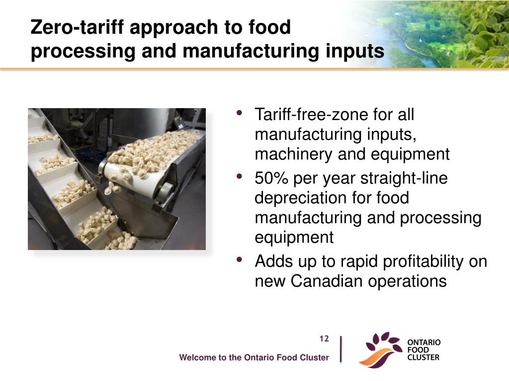 PPT The Ontario Food Cluster advantage for global trade and