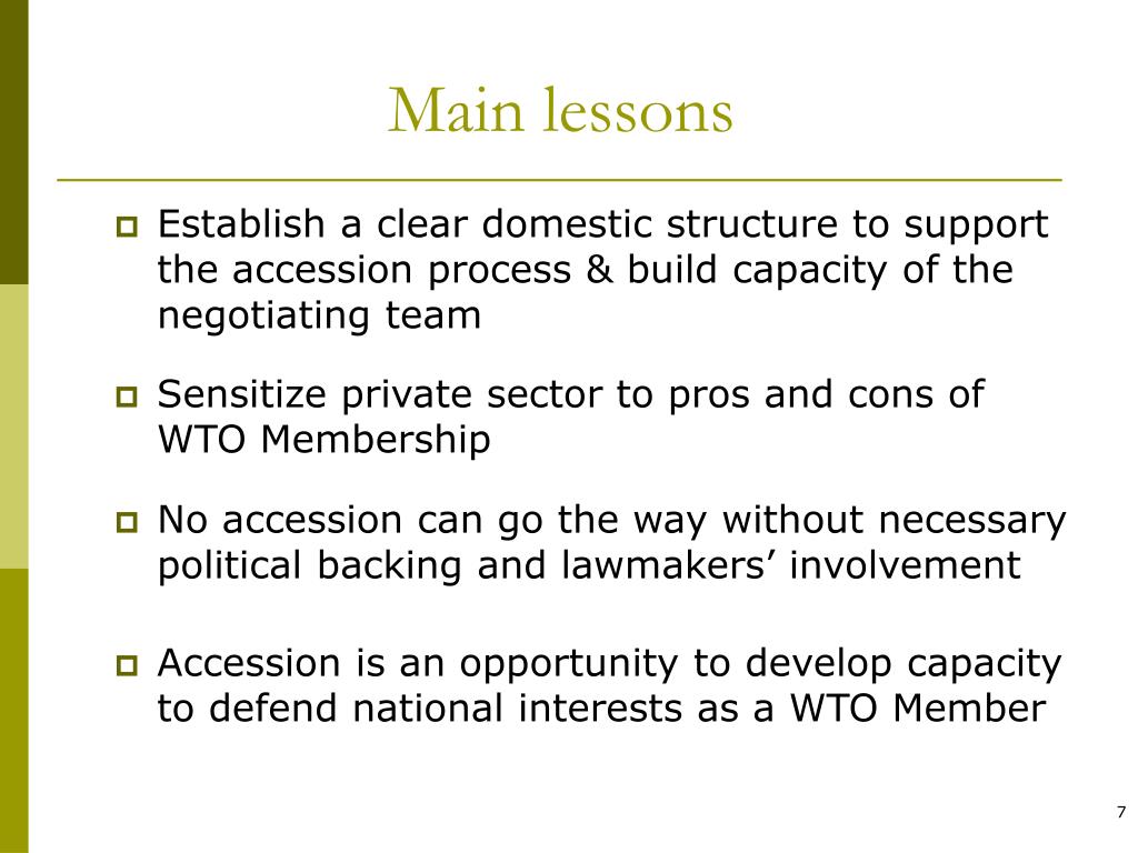 PPT Accessions to the WTO PowerPoint Presentation, free download ID
