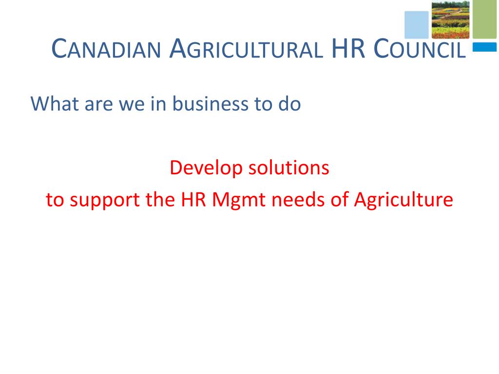 PPT Canadian Agricultural HR Council PowerPoint Presentation, free