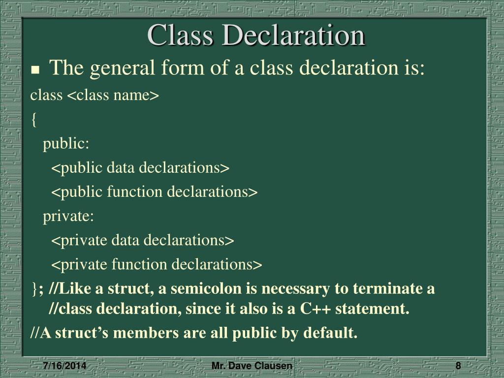 PPT Chapter 9 Introduction To Classes PowerPoint Presentation, free download ID1826639