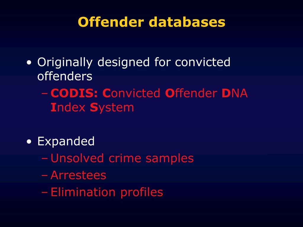 PPT What is necessary (and unnecessary) for analyses of offender