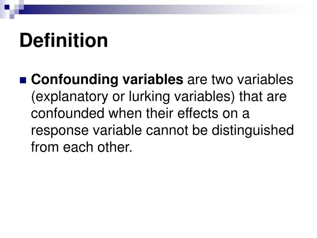 PPT Confounding Variables PowerPoint Presentation, free download ID
