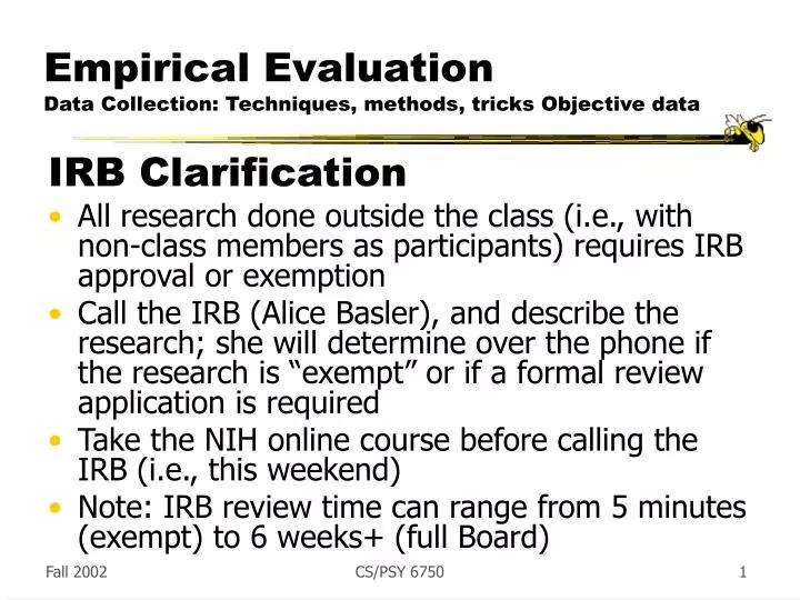 PPT Empirical Evaluation Data Collection Techniques, methods, tricks