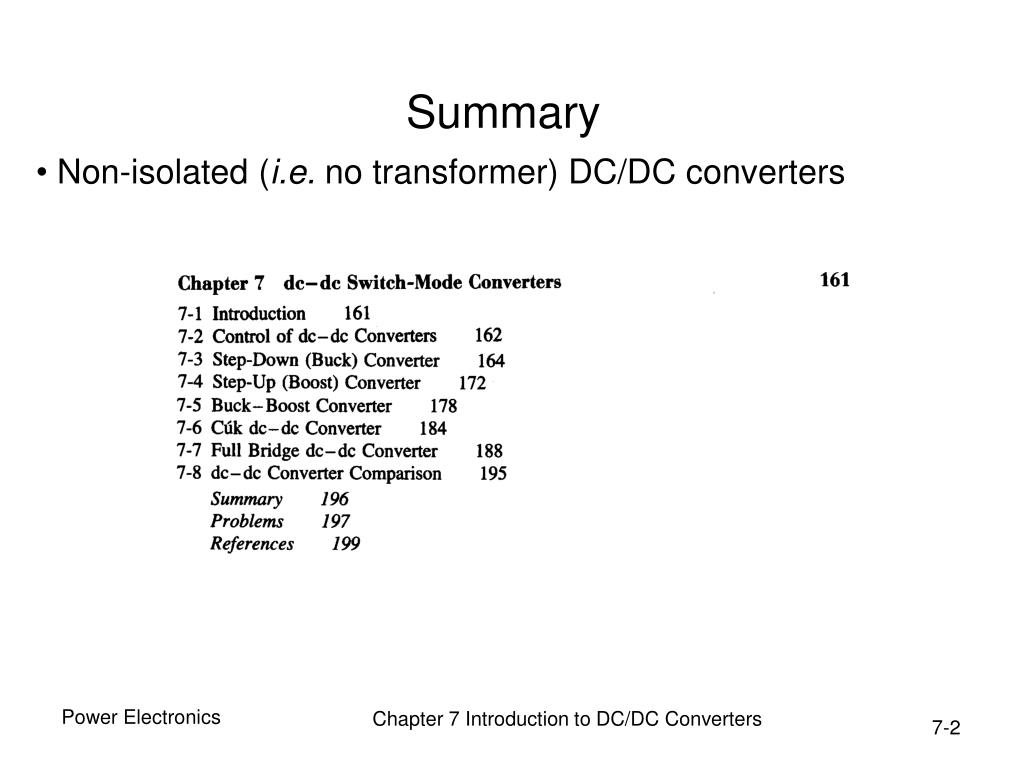 PPT 7. Introduction to DC/DC Converters PowerPoint Presentation, free