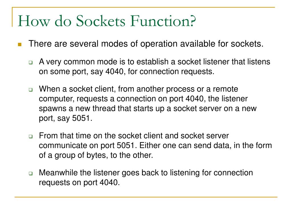 PPT Sockets PowerPoint Presentation, free download ID1830807