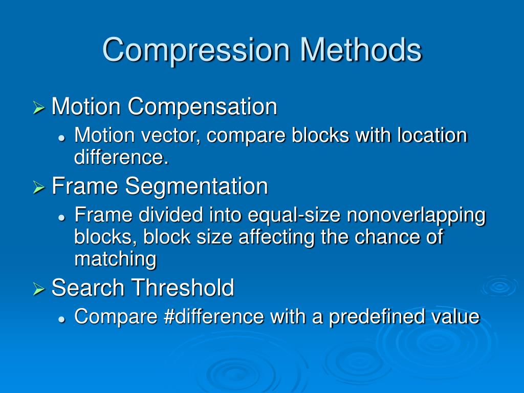 PPT Video Compression PowerPoint Presentation, free download ID1830846