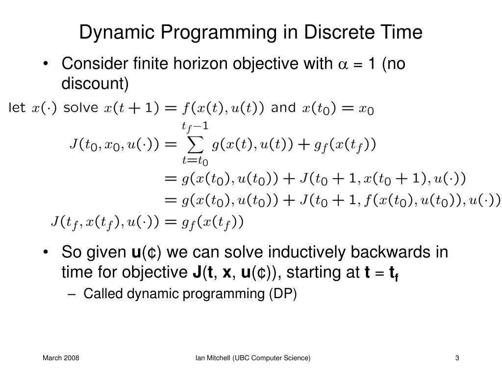 PPT HamiltonJacobi Equations for Optimal Control and Reachability