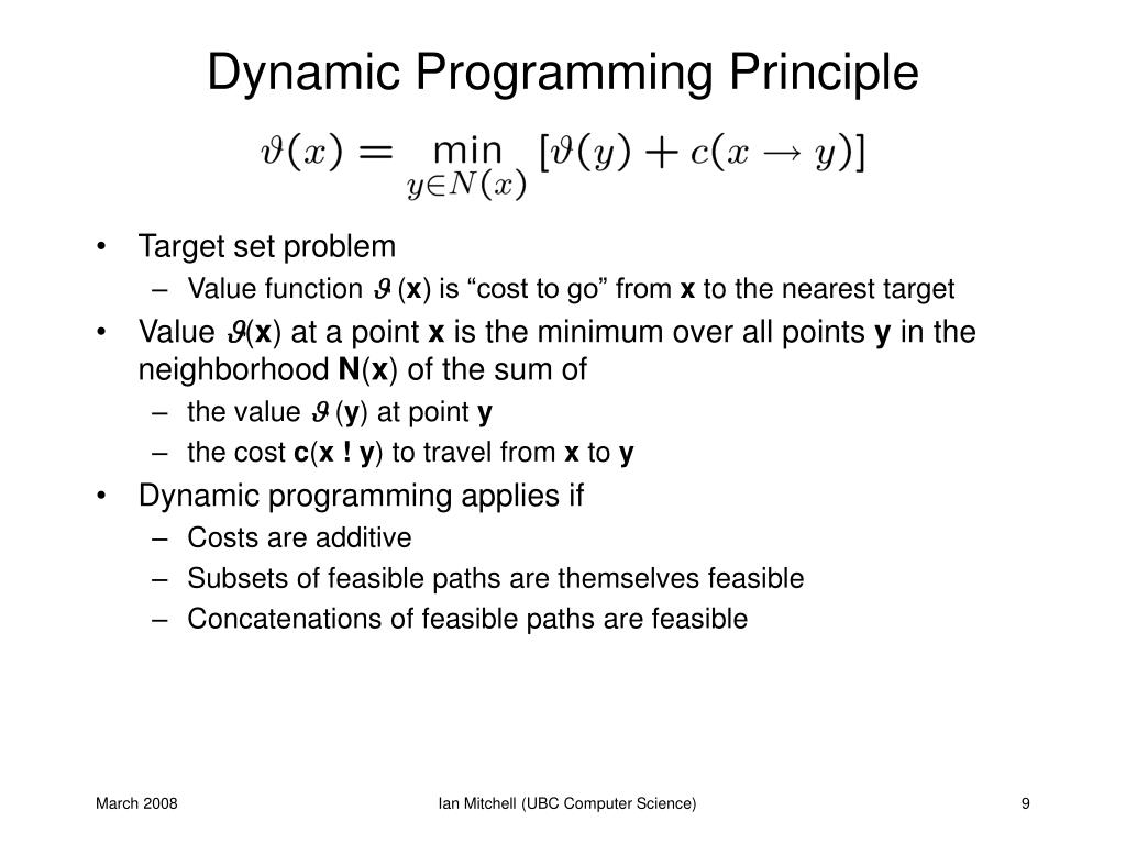PPT HamiltonJacobi Equations for Optimal Control and Reachability