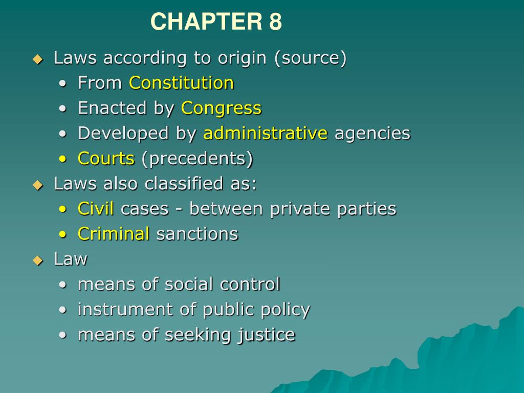 PPT CHAPTER 8 THE JUDICIARY AND THE LAW PowerPoint Presentation