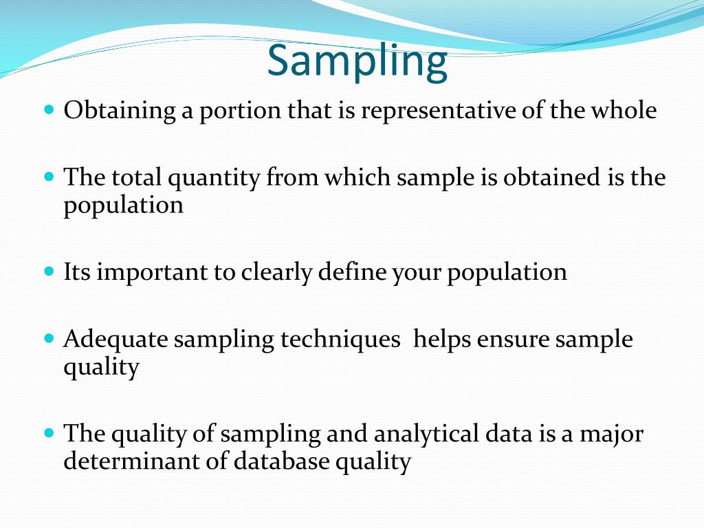 PPT Sampling of foods for analysis PowerPoint Presentation, free