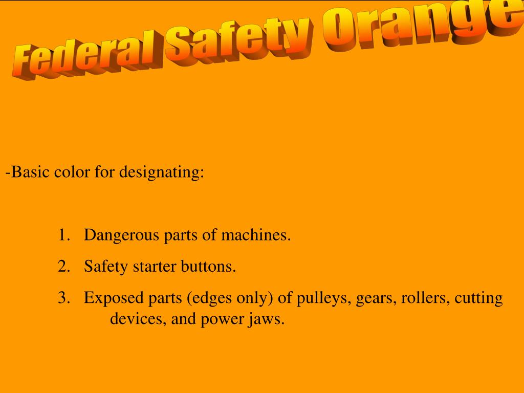 PPT Colors and application of the safety color code PowerPoint