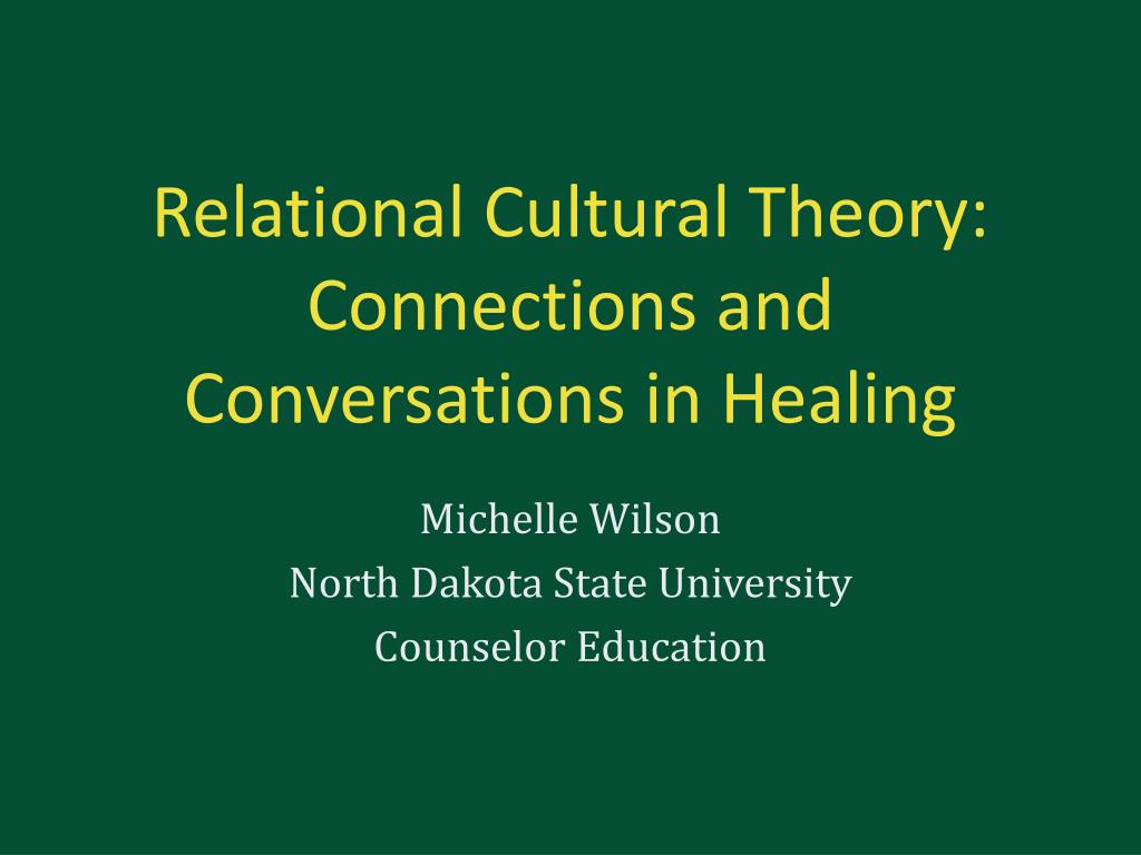PPT Relational Cultural Theory Connections and Conversations in