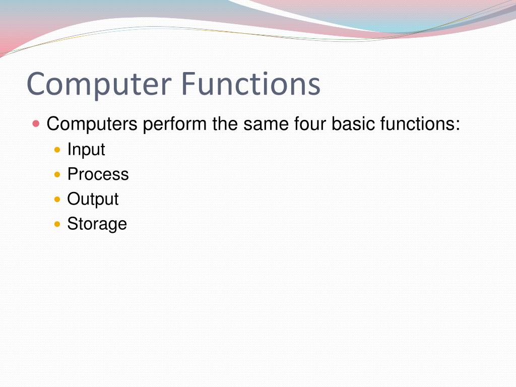 PPT Basic Computer Functions PowerPoint Presentation, free download ID1838511