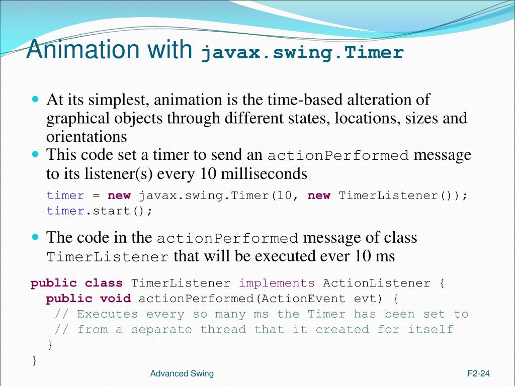 PPT More Java Drawing in 2D Animations with Timer PowerPoint