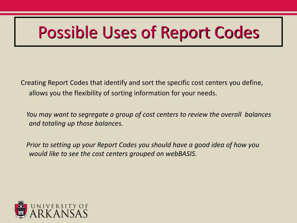 PPT How to Create Report Codes (New Enhanced Process) PowerPoint